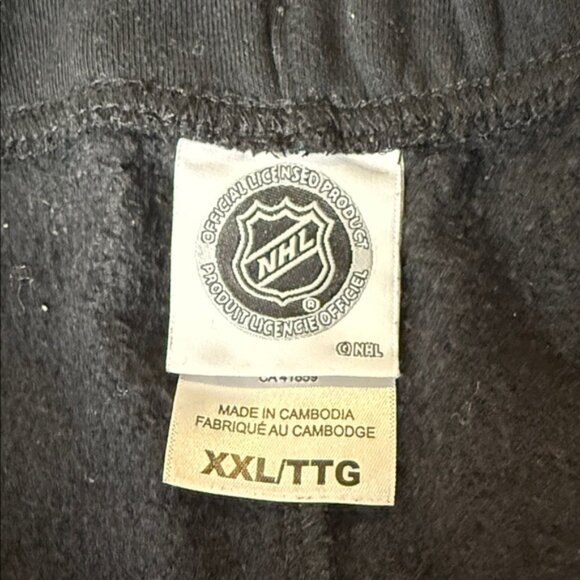 NHL Edmonton Oilers Black Fleece Sweatpants w/ Black Logo, Mens, Size XXL - Picture 7 of 8